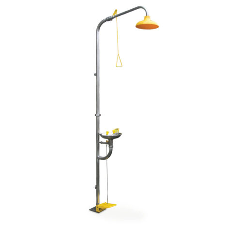 CAMFLO Combination Shower and Eye Wash, Hand and Foot Operated