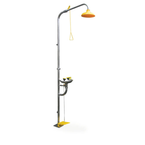 CAMFLO Combination Shower and Eye / Face Wash, Hand and Foot Operated