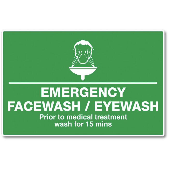 SpillSafe "Emergency Shower / EyeWash" Safety Sign